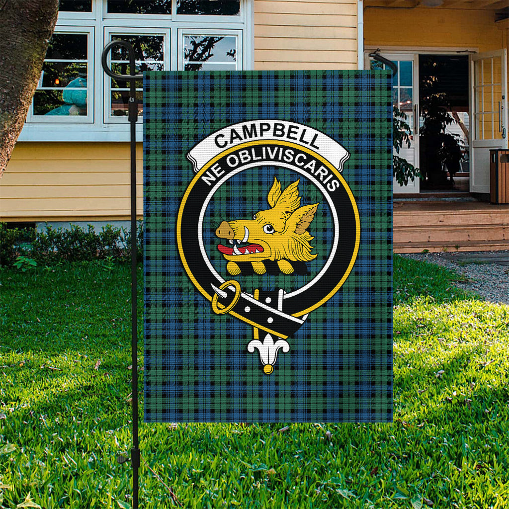 Campbell Ancient 02 Tartan Flag with Family Crest - Tartan Vibes Clothing