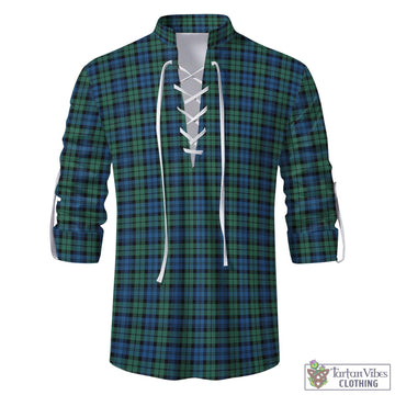 Campbell Ancient #02 Tartan Men's Scottish Traditional Jacobite Ghillie Kilt Shirt