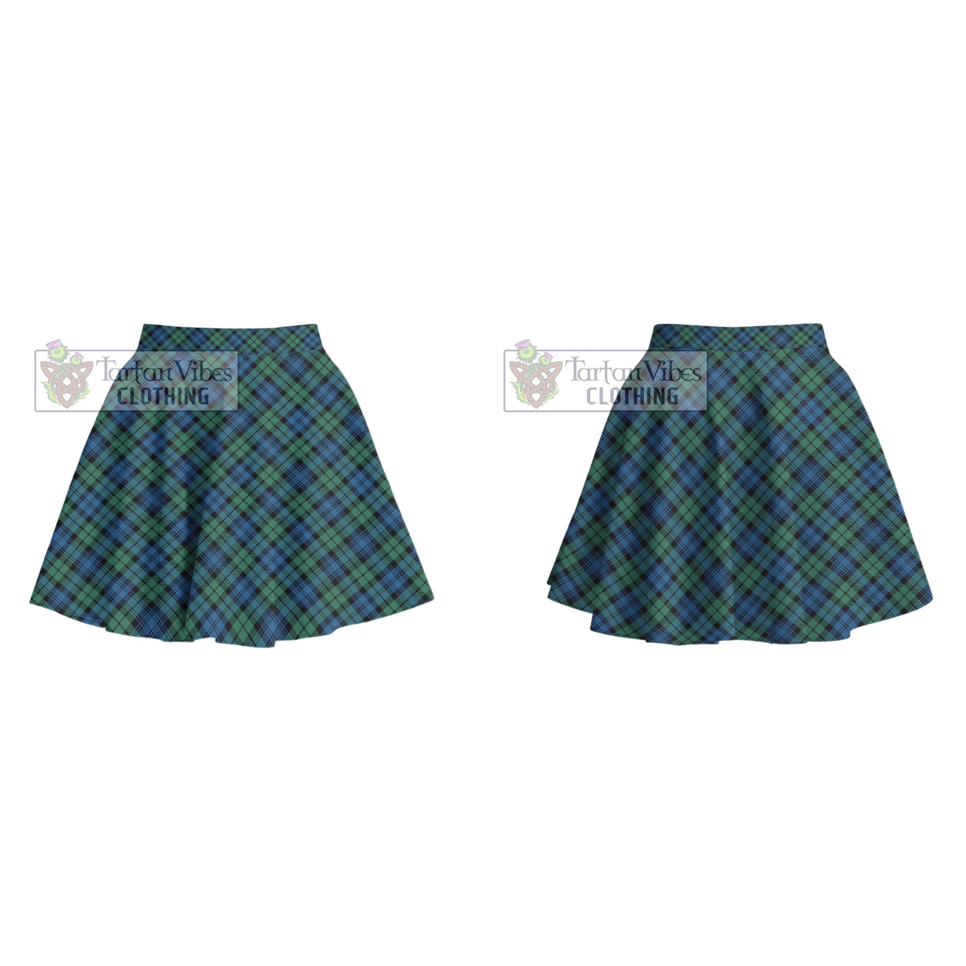 Tartan Vibes Clothing Campbell Ancient #02 Tartan Women's Plated Mini Skirt