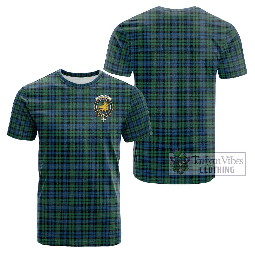 Campbell Ancient 02 Tartan Cotton T-Shirt with Family Crest Kid's Shirt - Tartanvibesclothing Shop