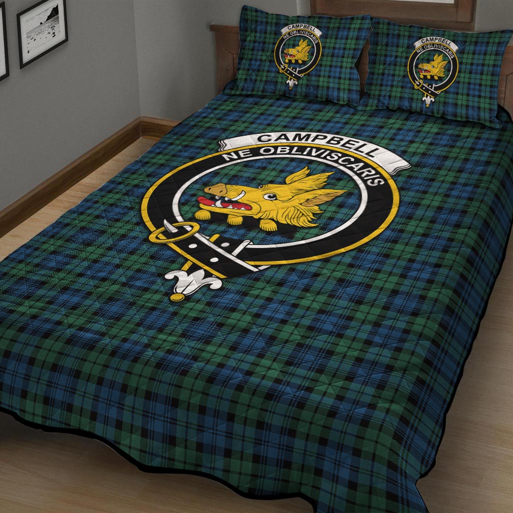 Campbell Ancient 02 Tartan Quilt Bed Set with Family Crest - Tartan Vibes Clothing