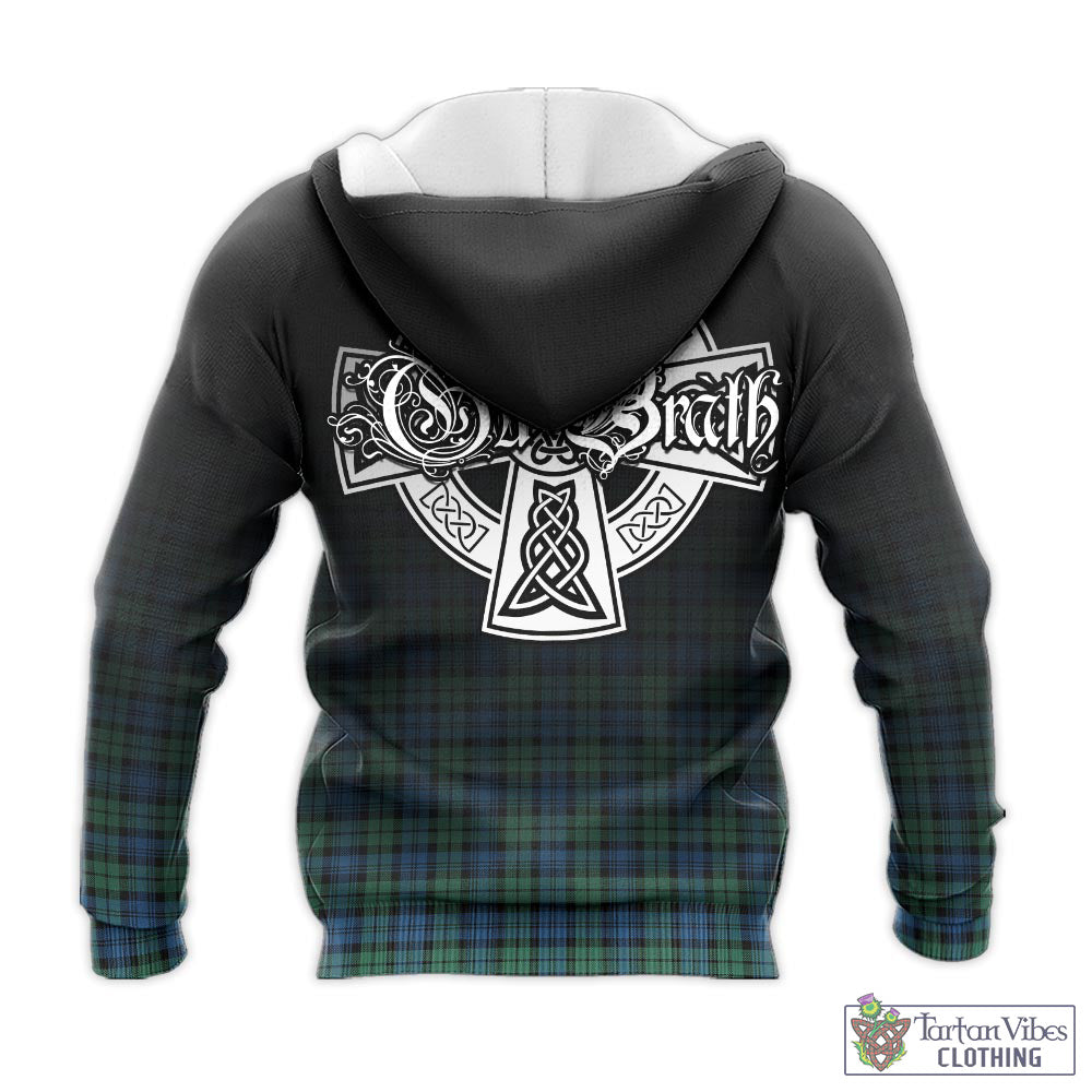 Tartan Vibes Clothing Campbell Ancient 02 Tartan Knitted Hoodie Featuring Alba Gu Brath Family Crest Celtic Inspired