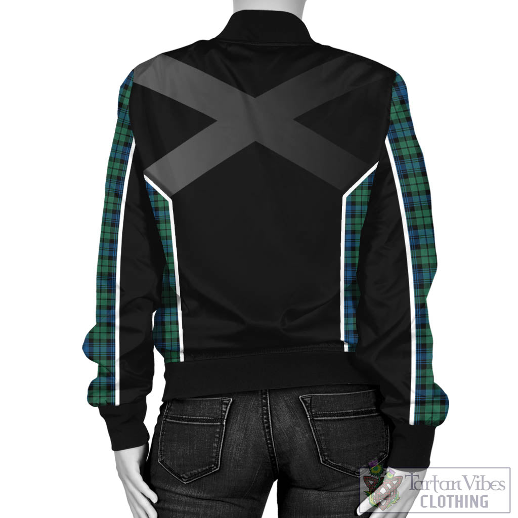 Tartan Vibes Clothing Campbell Ancient 02 Tartan Bomber Jacket with Family Crest and Scottish Thistle Vibes Sport Style