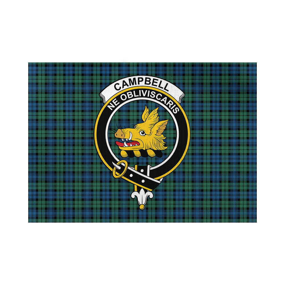 Campbell Ancient 02 Tartan Flag with Family Crest - Tartan Vibes Clothing