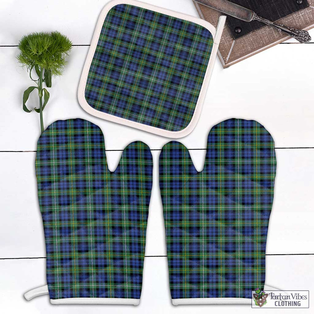 Campbell Argyll Ancient Tartan Combo Oven Mitt & Pot-Holder Combo 1 Oven Mitt & 1 Pot-Holder White - Tartan Vibes Clothing