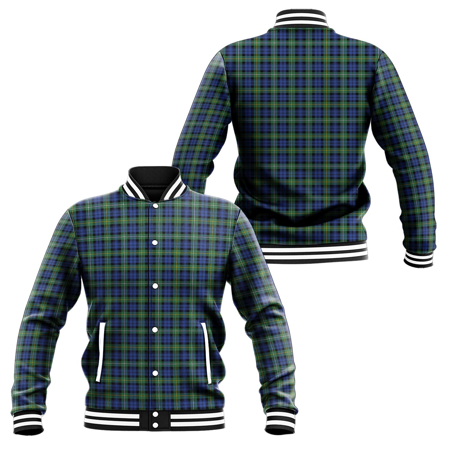 Campbell Argyll Ancient Tartan Baseball Jacket Unisex - Tartan Vibes Clothing