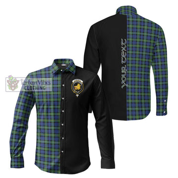 Campbell Argyll Ancient Tartan Long Sleeve Button Shirt with Family Crest and Half Of Me Style