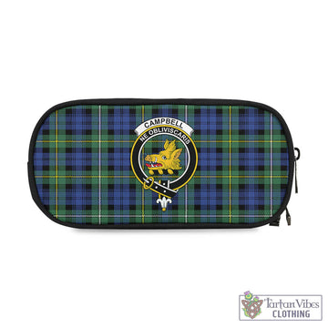 Campbell Argyll Ancient Tartan Pen and Pencil Case with Family Crest