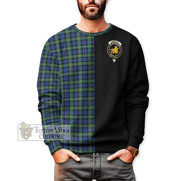 Campbell Argyll Ancient Tartan Sweatshirt with Family Crest and Half Of Me Style