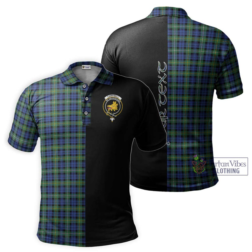 Campbell Argyll Ancient Tartan Polo Shirt with Family Crest and Half Of Me Style Kid - Tartanvibesclothing Shop