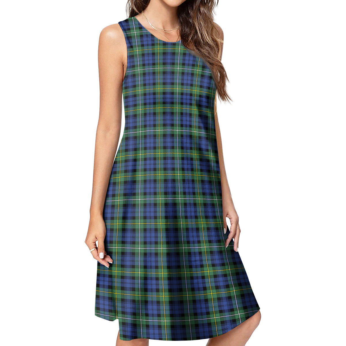 Campbell Argyll Ancient Tartan Womens Casual Dresses - Tartanvibesclothing