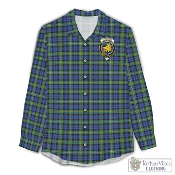 Campbell Argyll Ancient Tartan Womens Casual Shirt with Family Crest