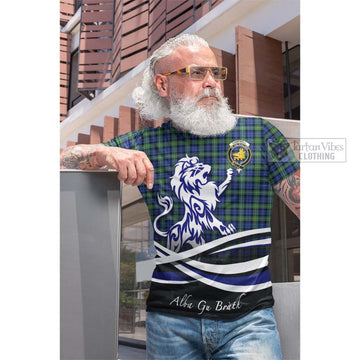 Campbell Argyll Ancient Tartan Cotton T-shirt with Alba Gu Brath Regal Lion Emblem