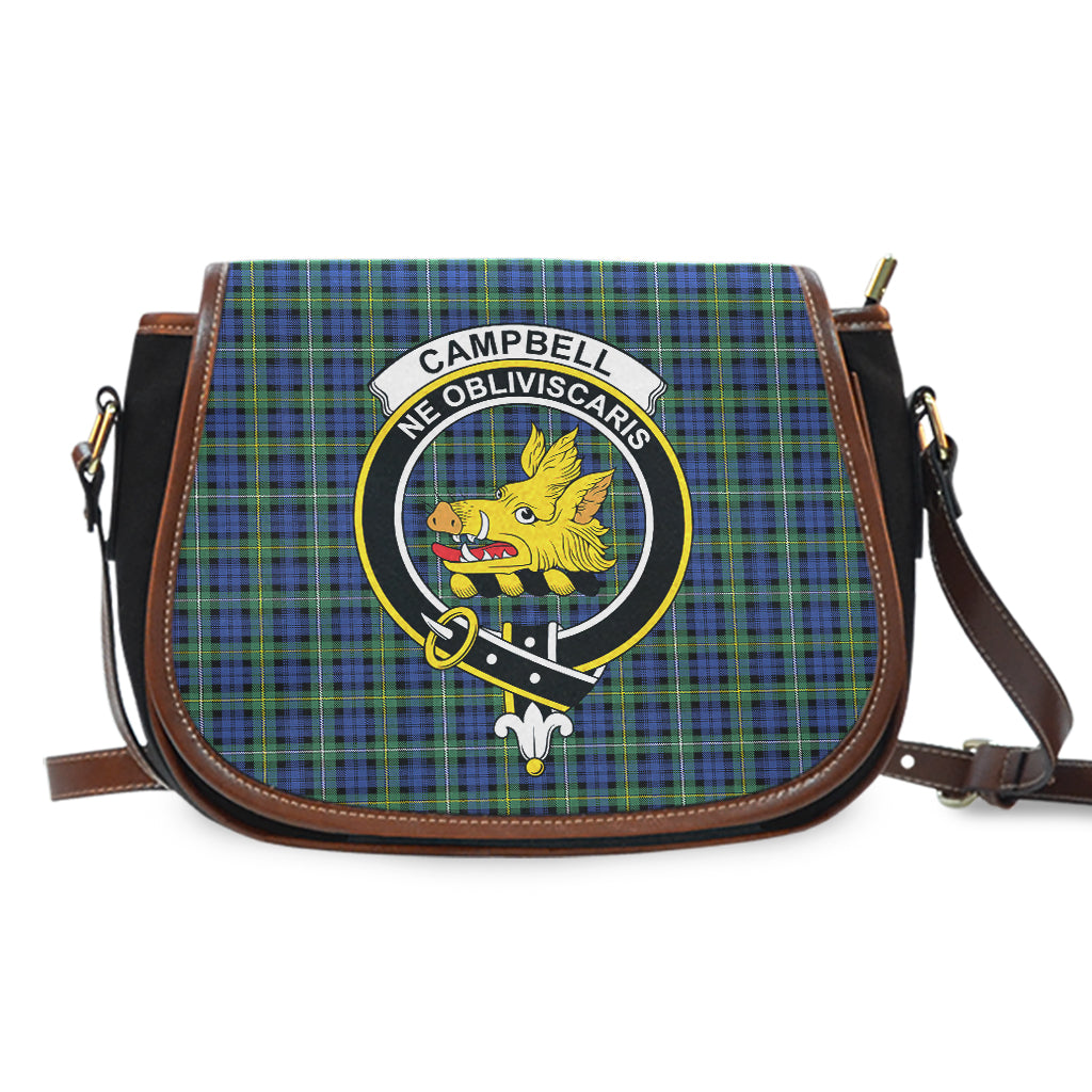 Campbell Argyll Ancient Tartan Saddle Bag with Family Crest - Tartan Vibes Clothing