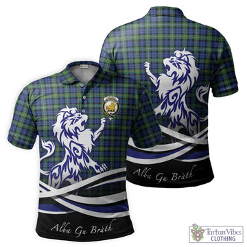 Campbell Argyll Ancient Tartan Polo Shirt with Alba Gu Brath Regal Lion Emblem