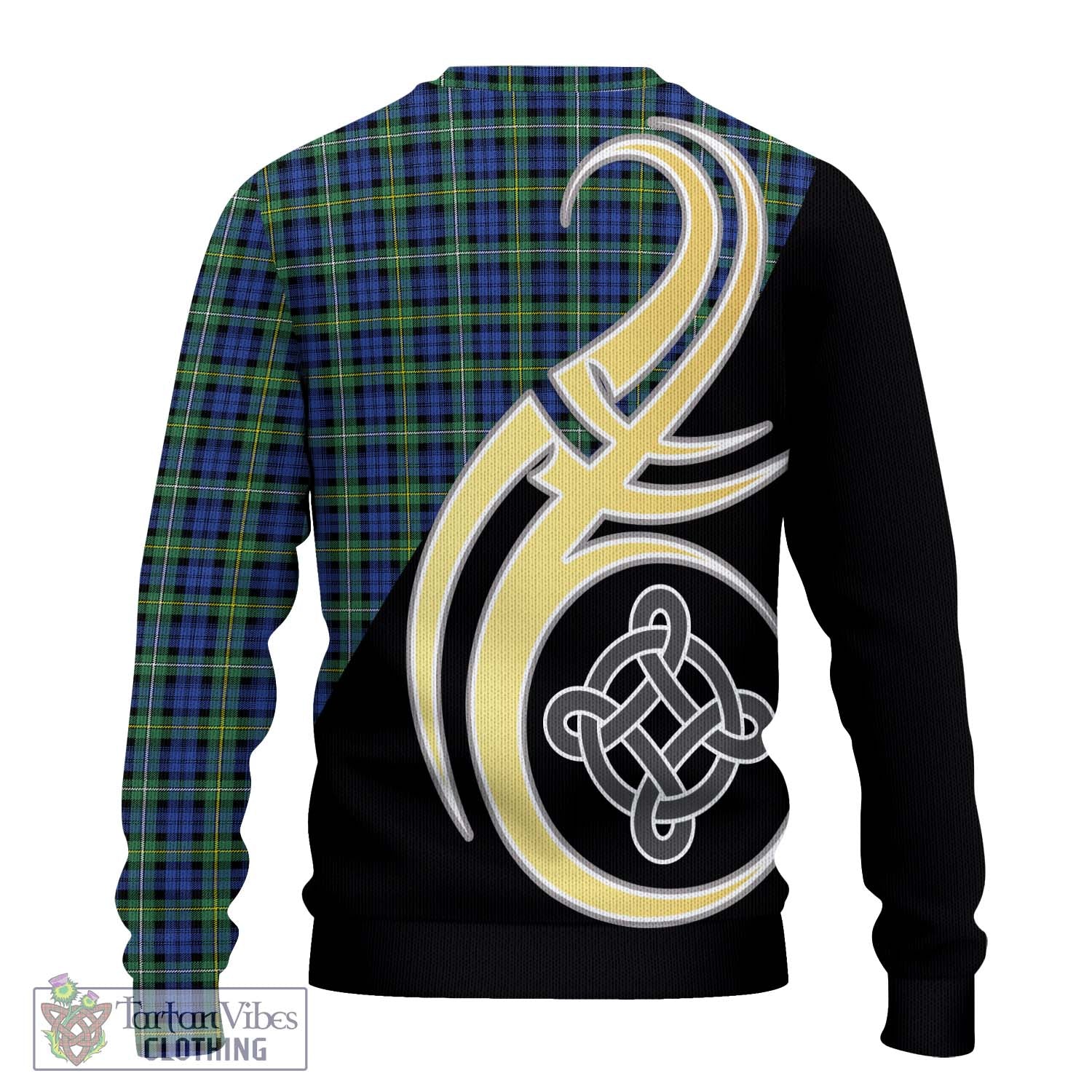 Campbell Argyll Ancient Tartan Knitted Sweater with Family Crest and Celtic Symbol Style - Tartan Vibes Clothing