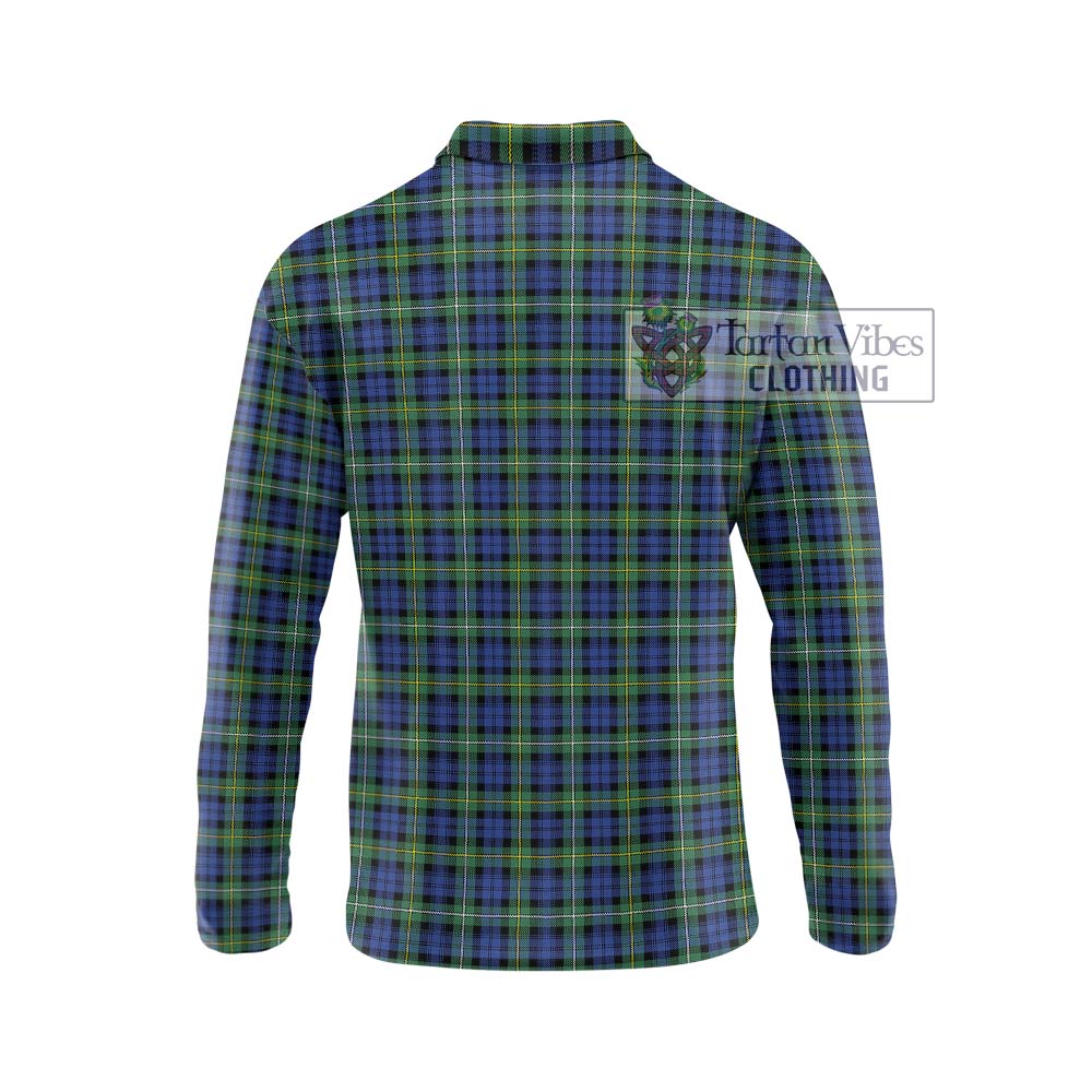 Campbell Argyll Ancient Tartan Long Sleeve Polo Shirt with Family Crest DNA In Me Style - Tartanvibesclothing Shop