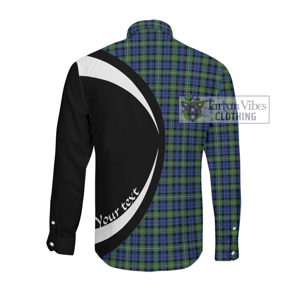 Campbell Argyll Ancient Tartan Long Sleeve Button Up with Family Crest Circle Style Men's Shirt - Tartan Vibes Clothing