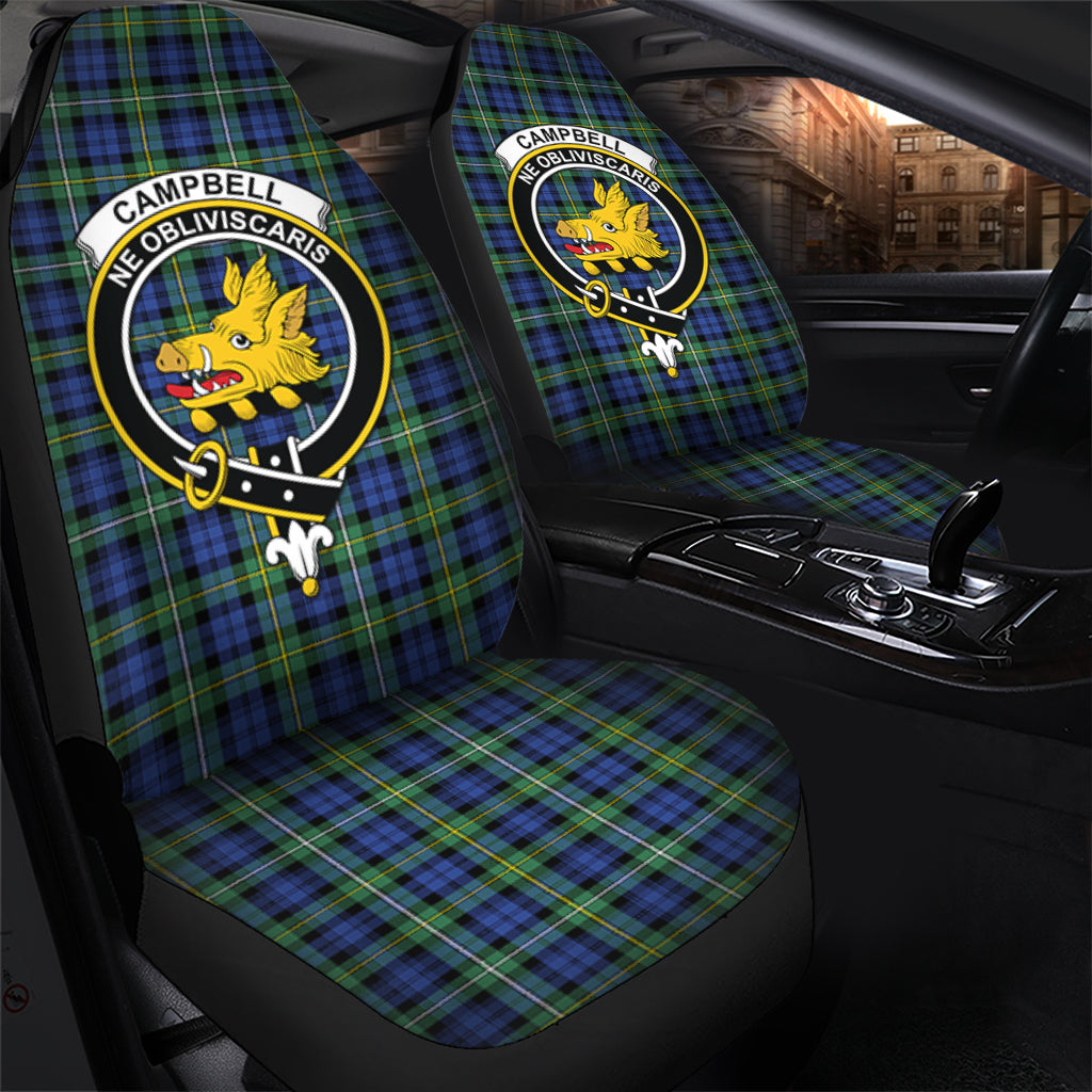 Campbell Argyll Ancient Tartan Car Seat Cover with Family Crest - Tartanvibesclothing