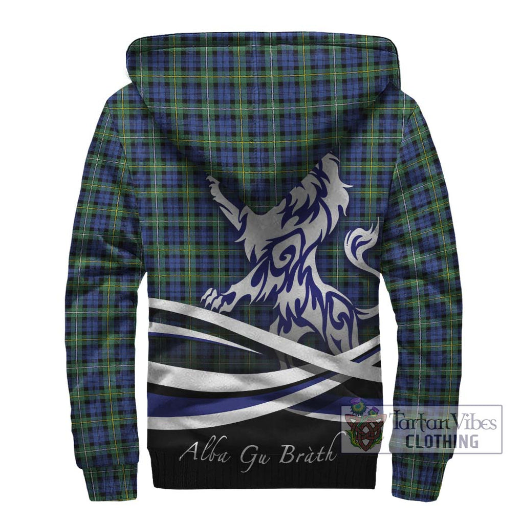 Campbell Argyll Ancient Tartan Sherpa Hoodie with Alba Gu Brath Regal Lion Emblem - Tartanvibesclothing Shop