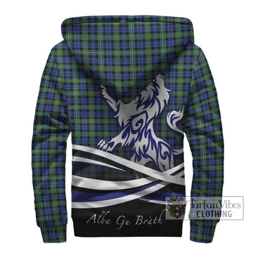 Campbell Argyll Ancient Tartan Sherpa Hoodie with Alba Gu Brath Regal Lion Emblem