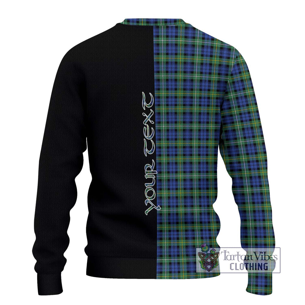 Campbell Argyll Ancient Tartan Knitted Sweater with Family Crest and Half Of Me Style - Tartanvibesclothing Shop