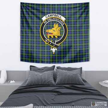 Campbell Argyll Ancient Tartan Tapestry Wall Hanging and Home Decor for Room with Family Crest