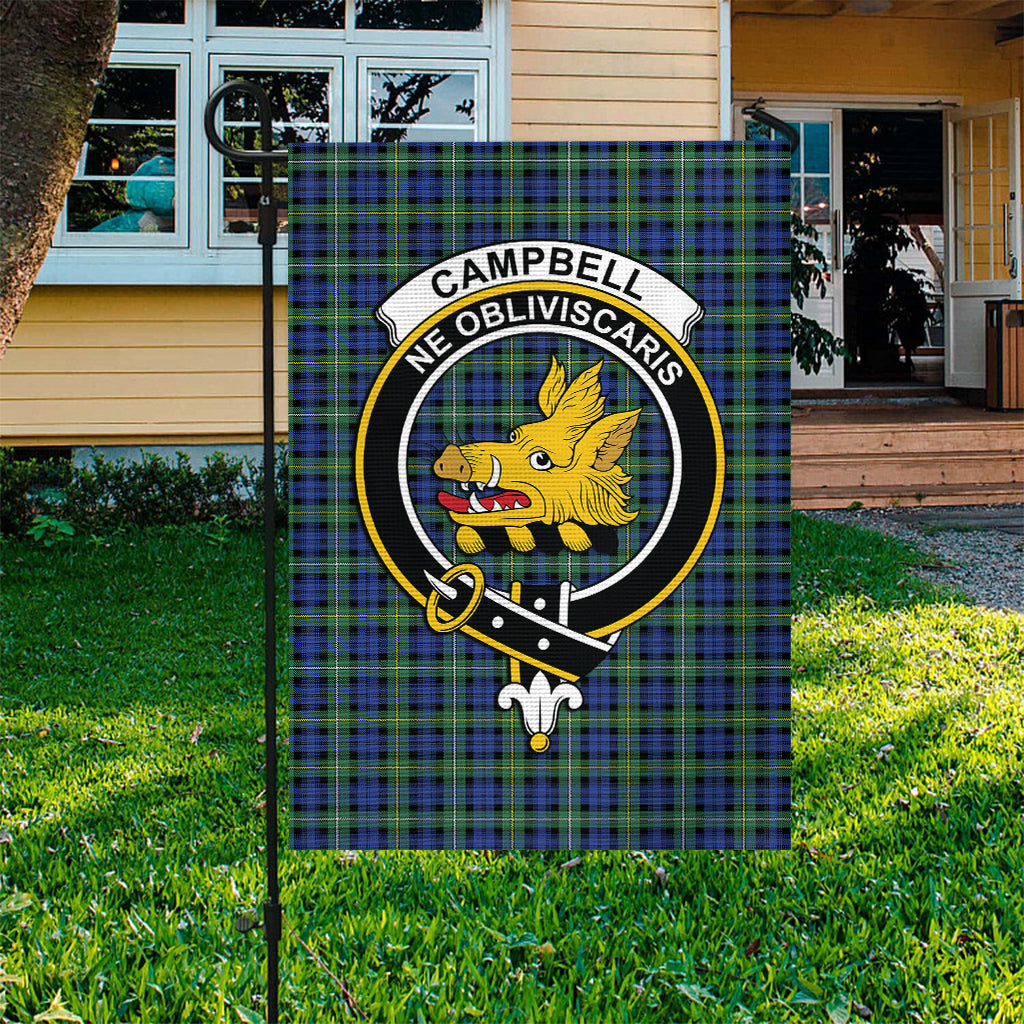 Campbell Argyll Ancient Tartan Flag with Family Crest - Tartan Vibes Clothing