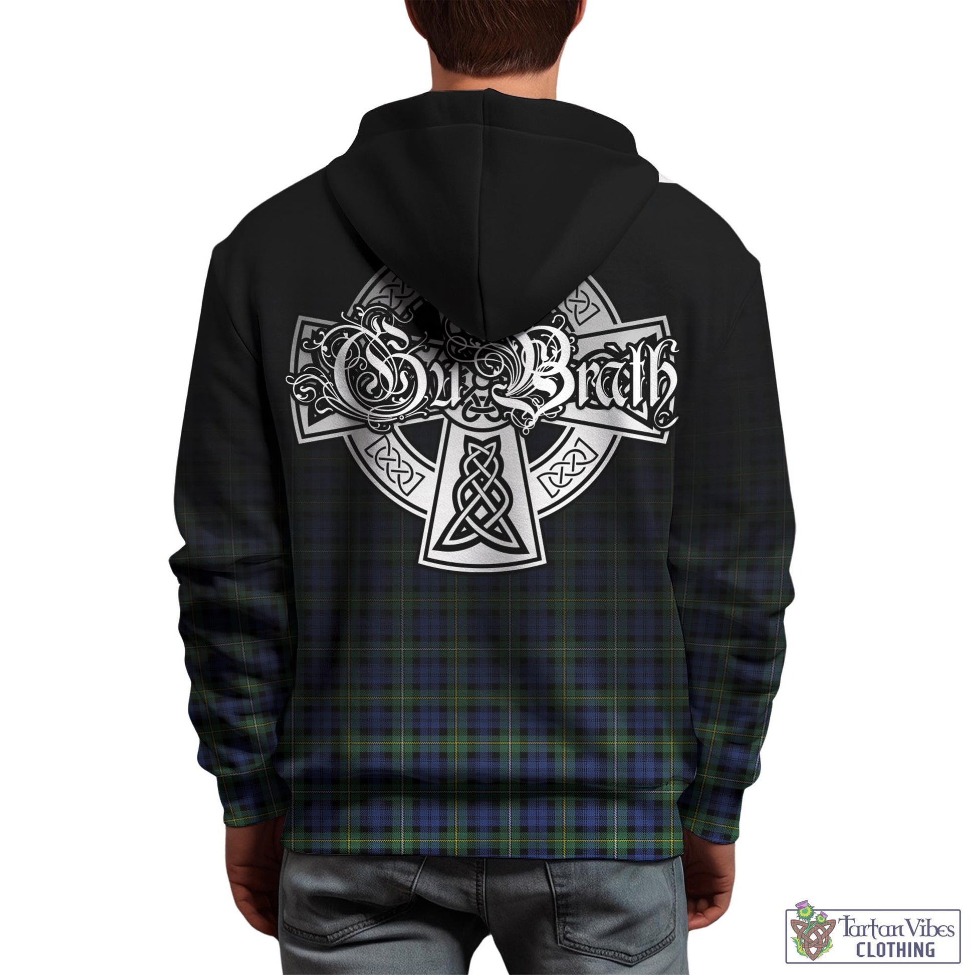 Tartan Vibes Clothing Campbell Argyll Ancient Tartan Hoodie Featuring Alba Gu Brath Family Crest Celtic Inspired