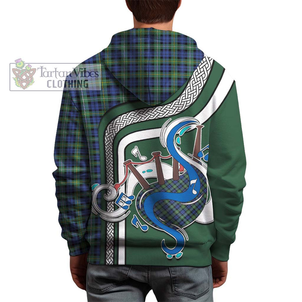 Campbell Argyll Ancient Tartan Hoodie with Epic Bagpipe Style - Tartanvibesclothing Shop