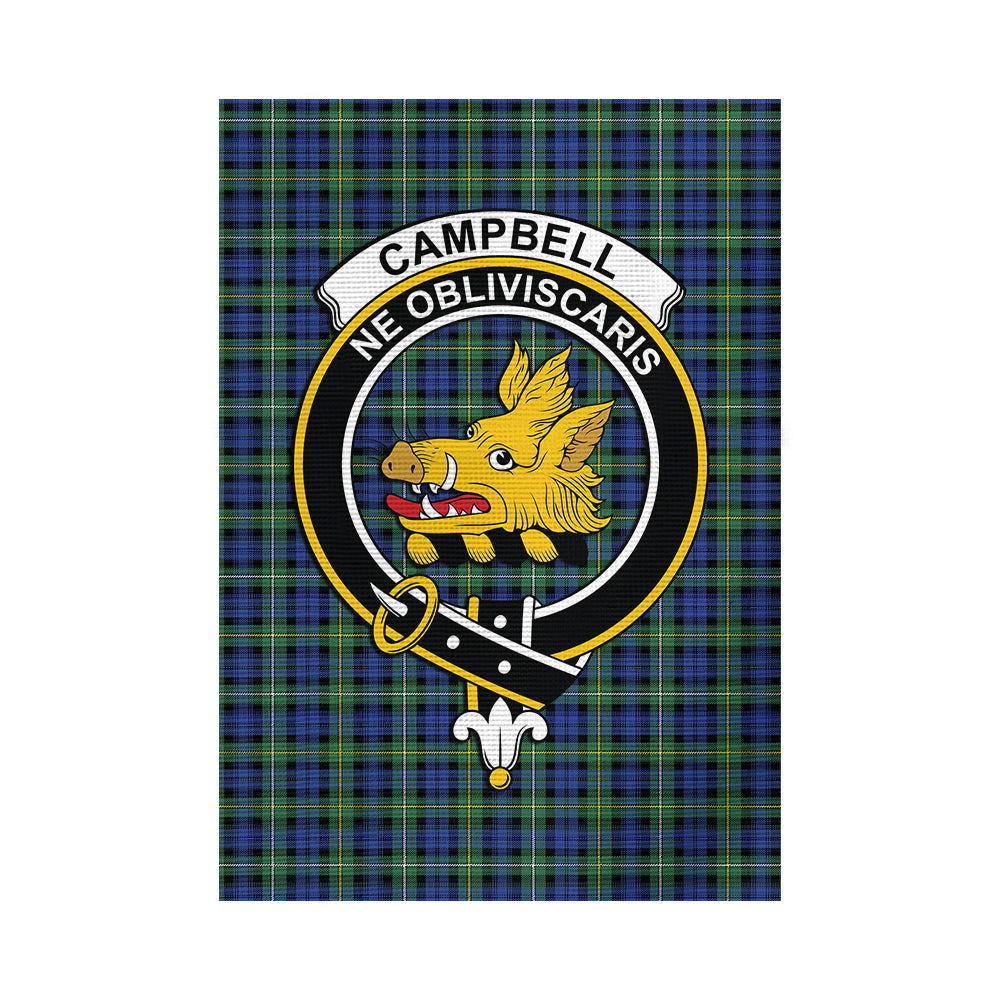 Campbell Argyll Ancient Tartan Flag with Family Crest - Tartan Vibes Clothing