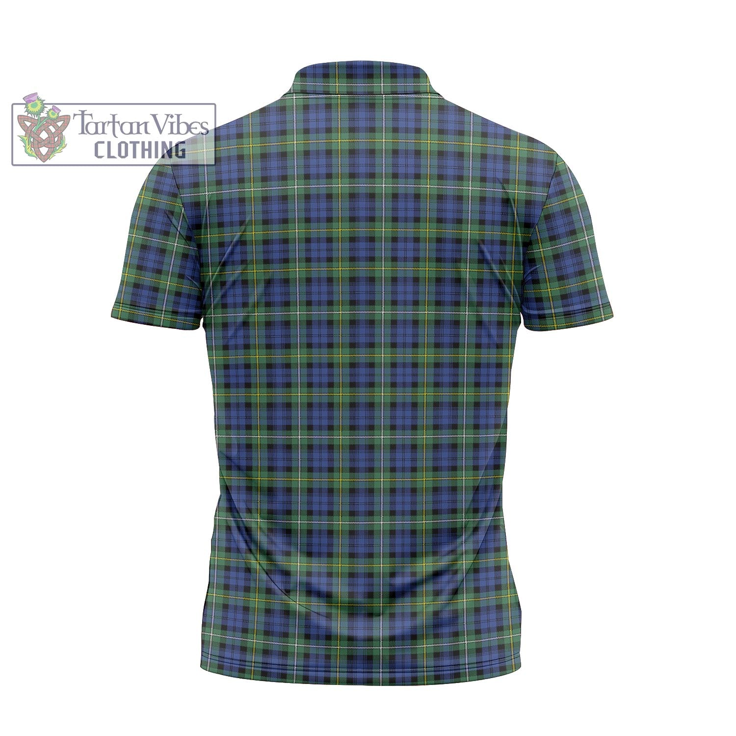 Tartan Vibes Clothing Campbell Argyll Ancient Tartan Zipper Polo Shirt with Family Crest