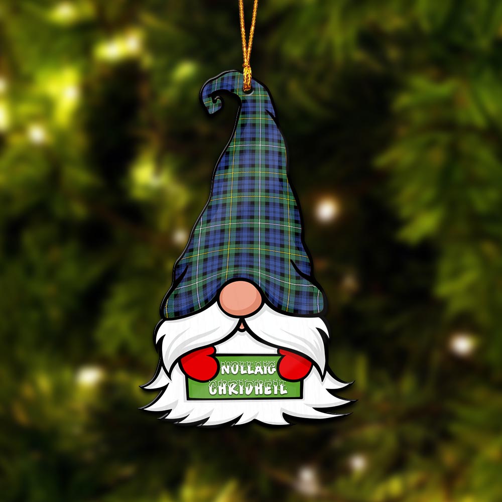 Campbell Argyll Ancient Gnome Christmas Ornament with His Tartan Christmas Hat - Tartanvibesclothing