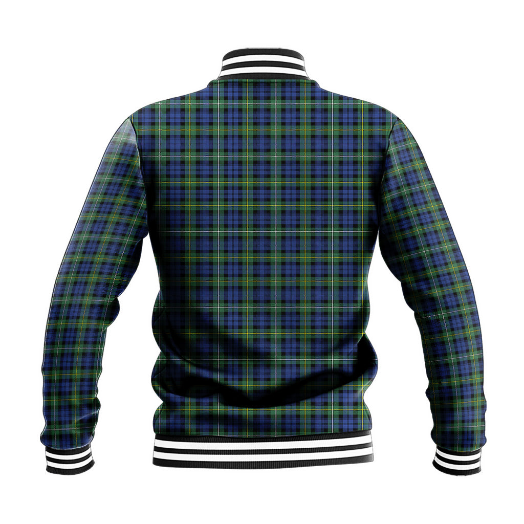 Campbell Argyll Ancient Tartan Baseball Jacket with Family Crest - Tartan Vibes Clothing