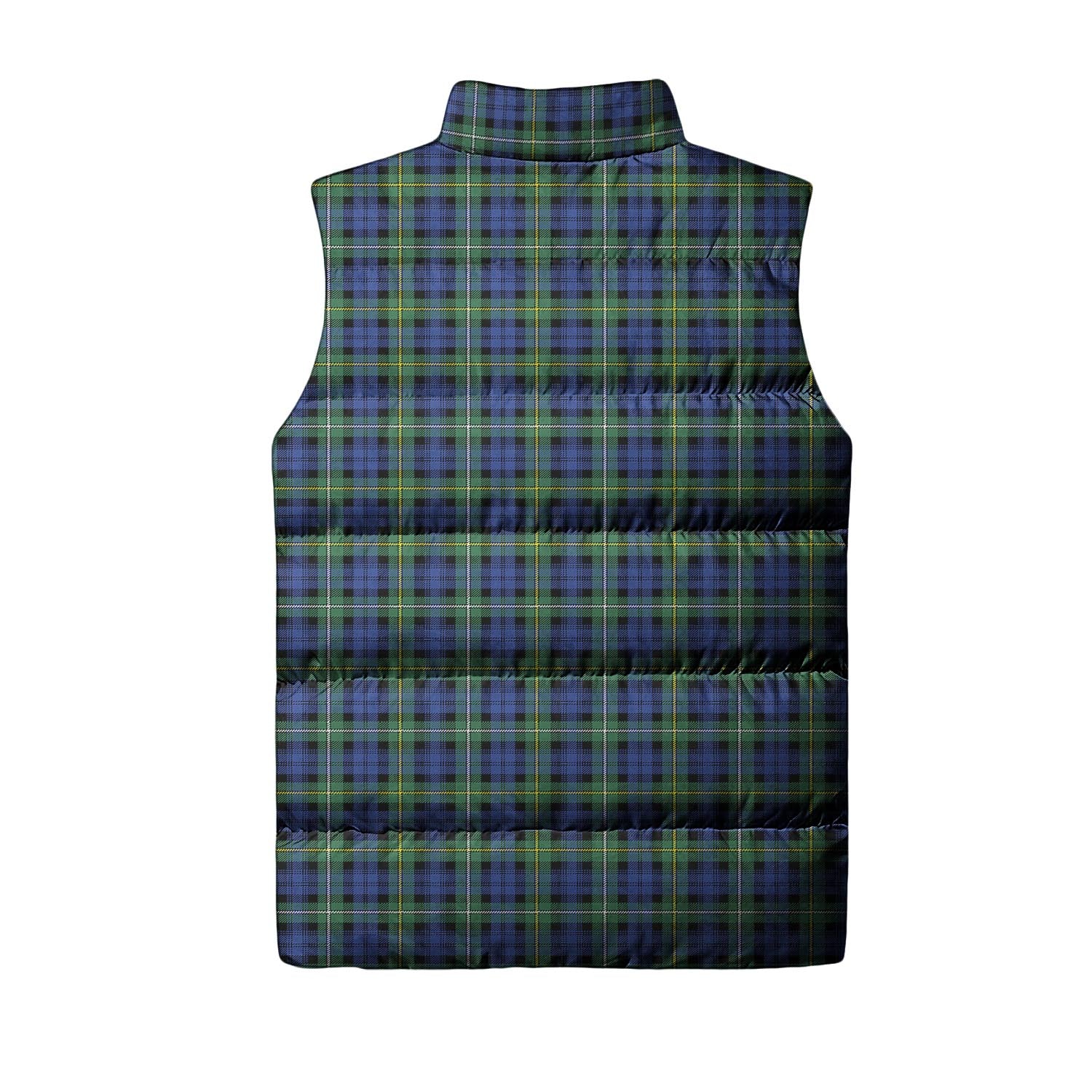 Campbell Argyll Ancient Tartan Sleeveless Puffer Jacket with Family Crest - Tartanvibesclothing