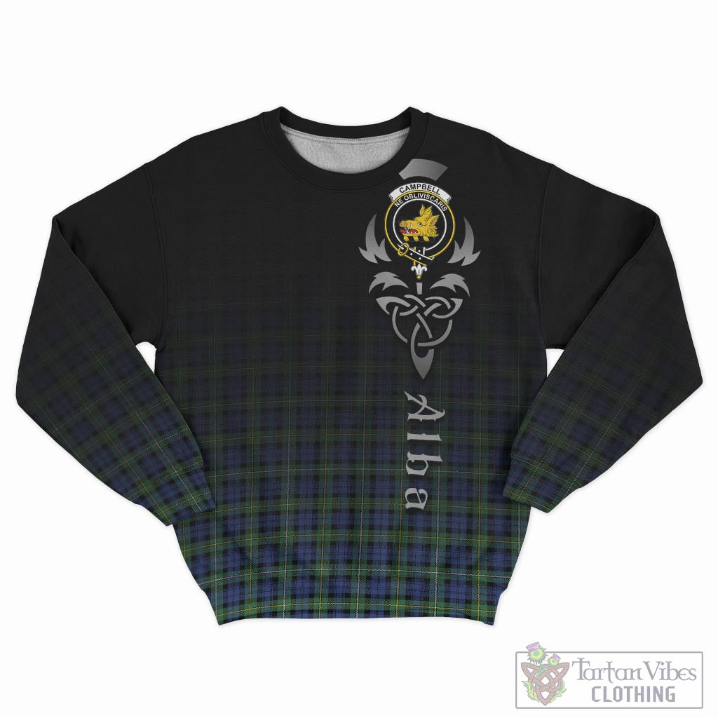 Tartan Vibes Clothing Campbell Argyll Ancient Tartan Sweatshirt Featuring Alba Gu Brath Family Crest Celtic Inspired