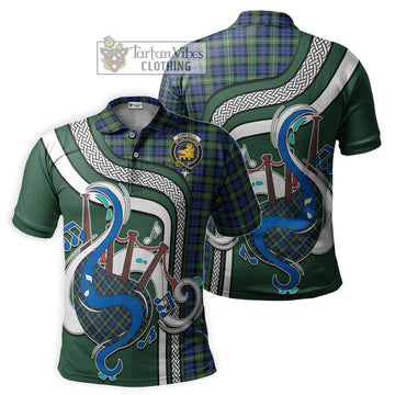 Campbell Argyll Ancient Tartan Polo Shirt with Epic Bagpipe Style