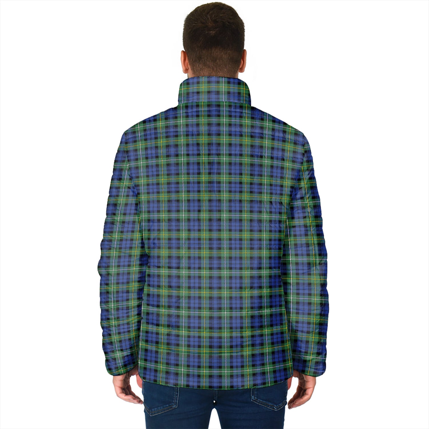 Campbell Argyll Ancient Tartan Padded Jacket with Family Crest - Tartan Vibes Clothing