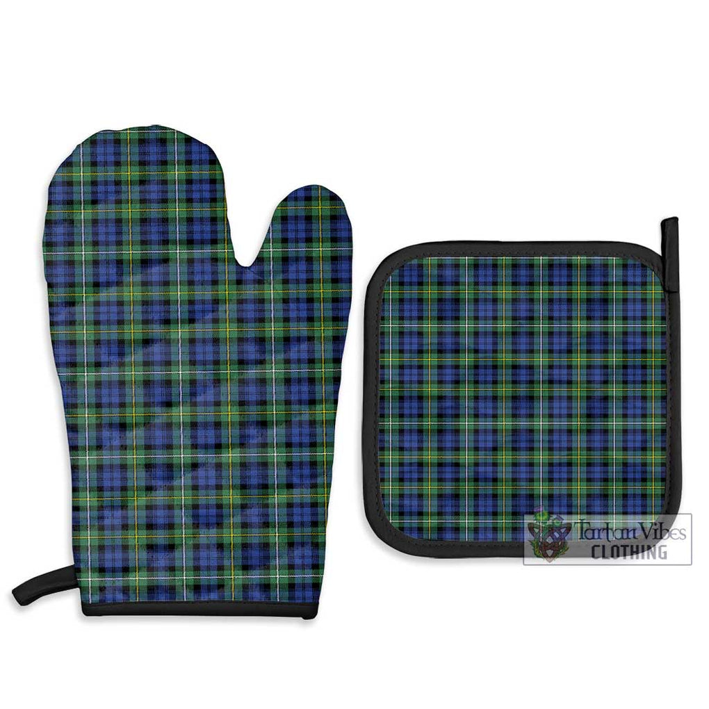 Campbell Argyll Ancient Tartan Combo Oven Mitt & Pot-Holder Combo 1 Oven Mitt & 2 Pot-Holder Black - Tartan Vibes Clothing