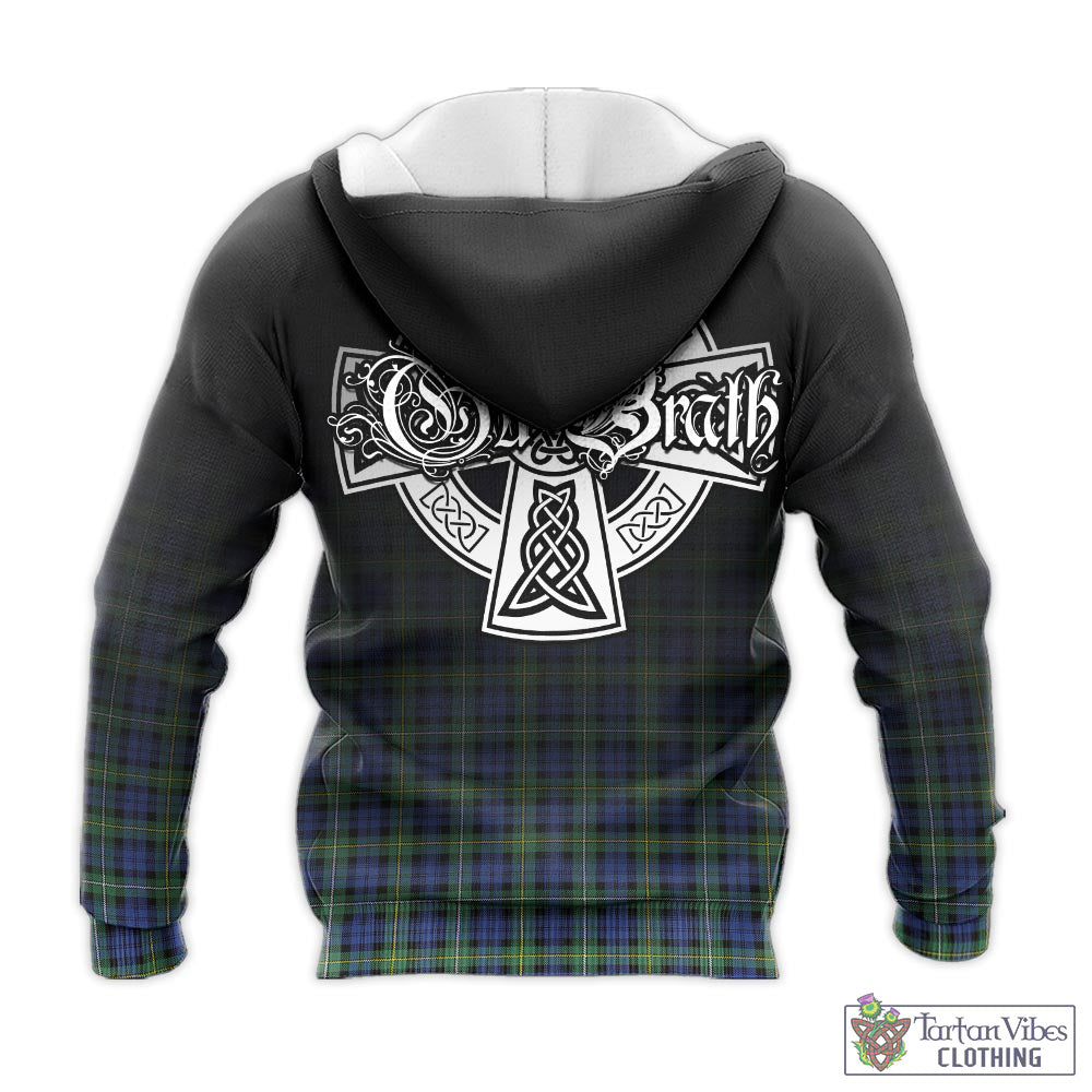 Tartan Vibes Clothing Campbell Argyll Ancient Tartan Knitted Hoodie Featuring Alba Gu Brath Family Crest Celtic Inspired