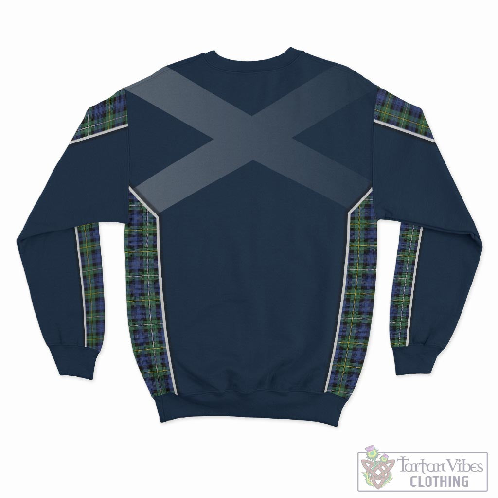 Tartan Vibes Clothing Campbell Argyll Ancient Tartan Sweatshirt with Family Crest and Scottish Thistle Vibes Sport Style