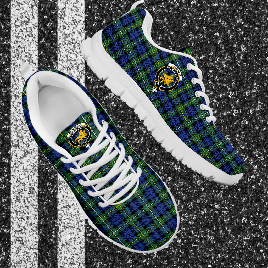 Campbell Argyll Ancient Tartan Sneakers with Family Crest - Tartan Vibes Clothing