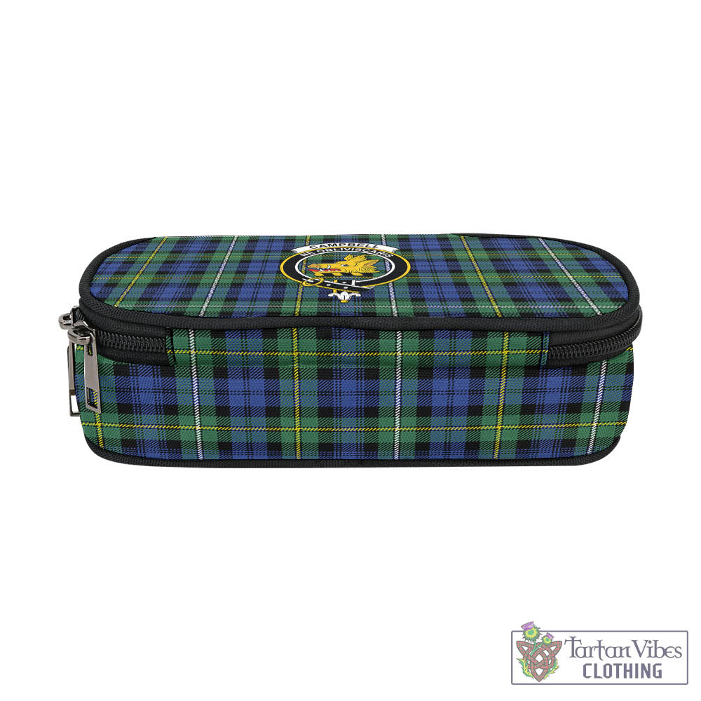 Tartan Vibes Clothing Campbell Argyll Ancient Tartan Pen and Pencil Case with Family Crest