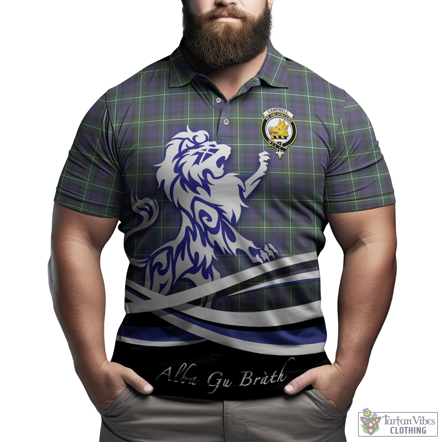 campbell-argyll-modern-tartan-polo-shirt-with-alba-gu-brath-regal-lion-emblem