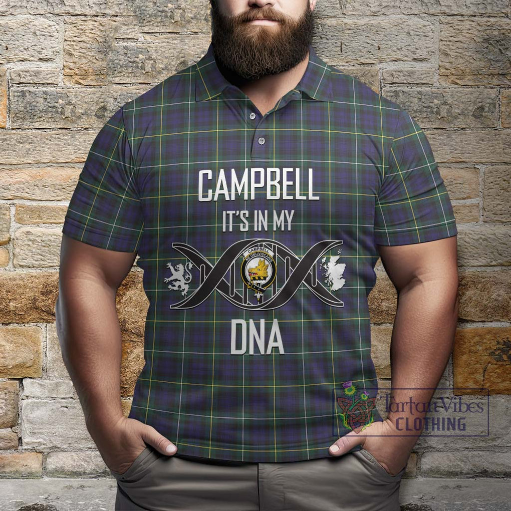 Campbell Argyll Modern Tartan Polo Shirt with Family Crest DNA In Me Style Kid - Tartanvibesclothing Shop