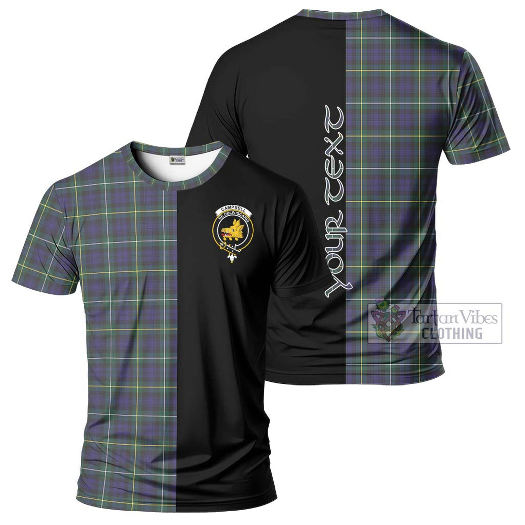 Campbell Argyll Modern Tartan T-Shirt with Family Crest and Half Of Me Style Kid's Shirt - Tartanvibesclothing Shop