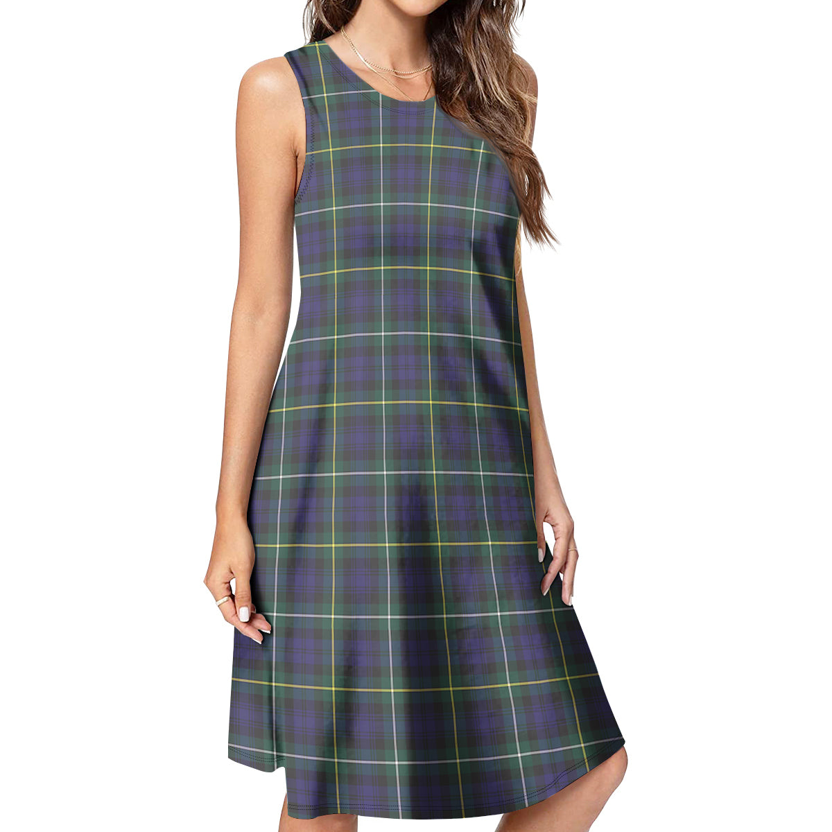 Campbell Argyll Modern Tartan Womens Casual Dresses - Tartanvibesclothing