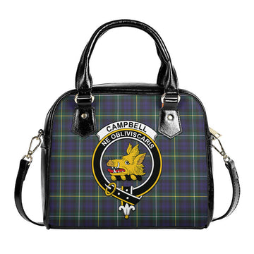 Campbell Argyll Modern Tartan Shoulder Handbags with Family Crest