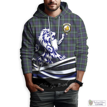 Campbell Argyll Modern Tartan Hoodie with Alba Gu Brath Regal Lion Emblem