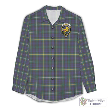 Campbell Argyll Modern Tartan Women's Casual Shirt with Family Crest